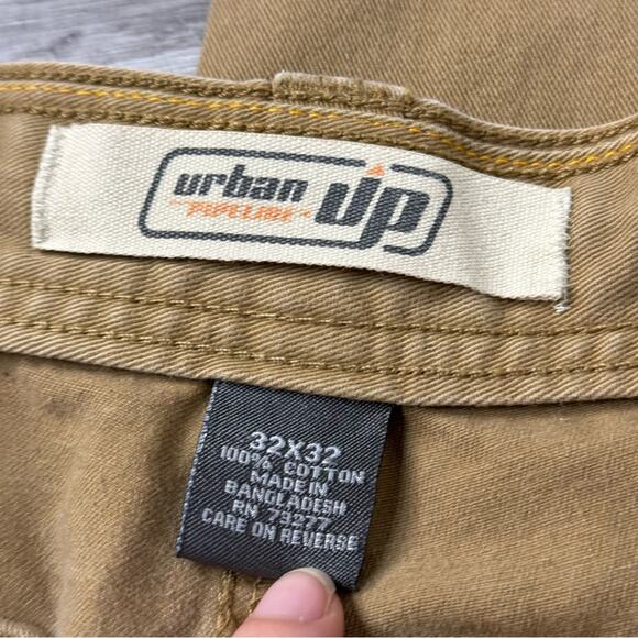 Urban Pipeline Tan Utility Cargo Pants 32x32 Y2K Workwear - Picture 6 of 6